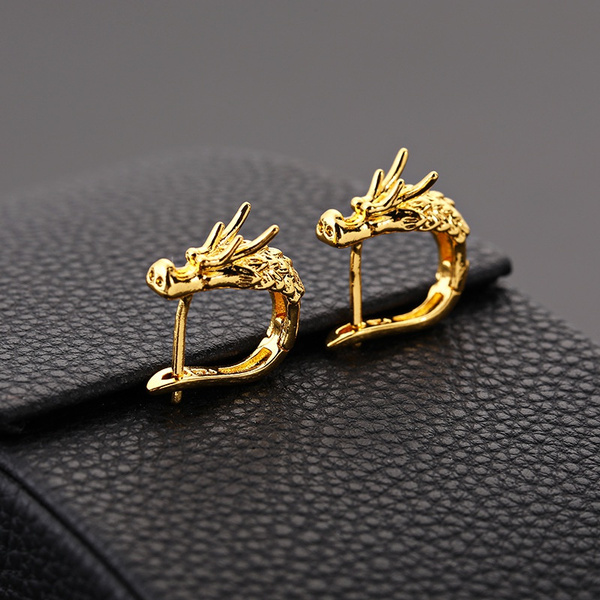Mahi Gold Plated Exquisite Piercing Hoopp Bali Single Mens Earrings (B